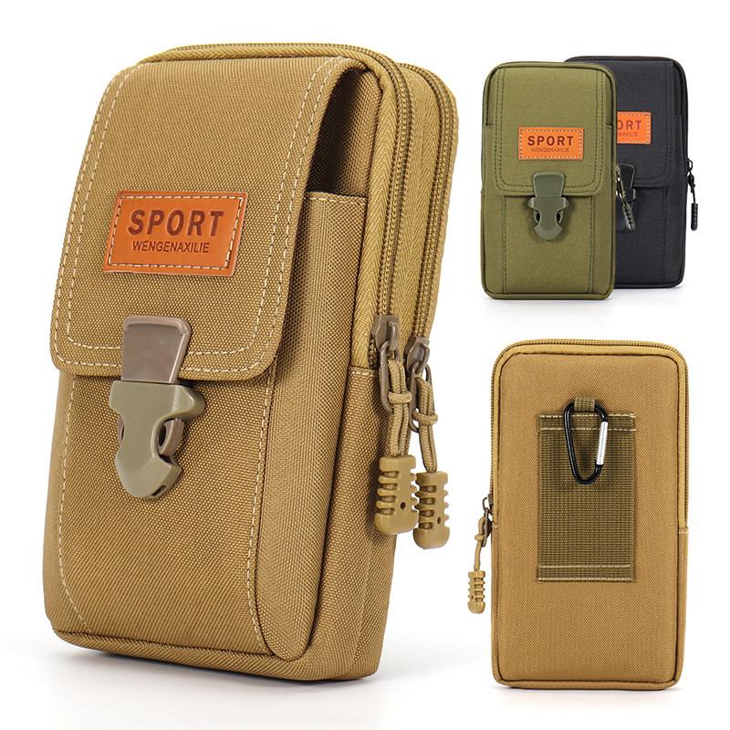 Leather Work Bag - Mens Multifunctional Wearable Phone Waist Bag
