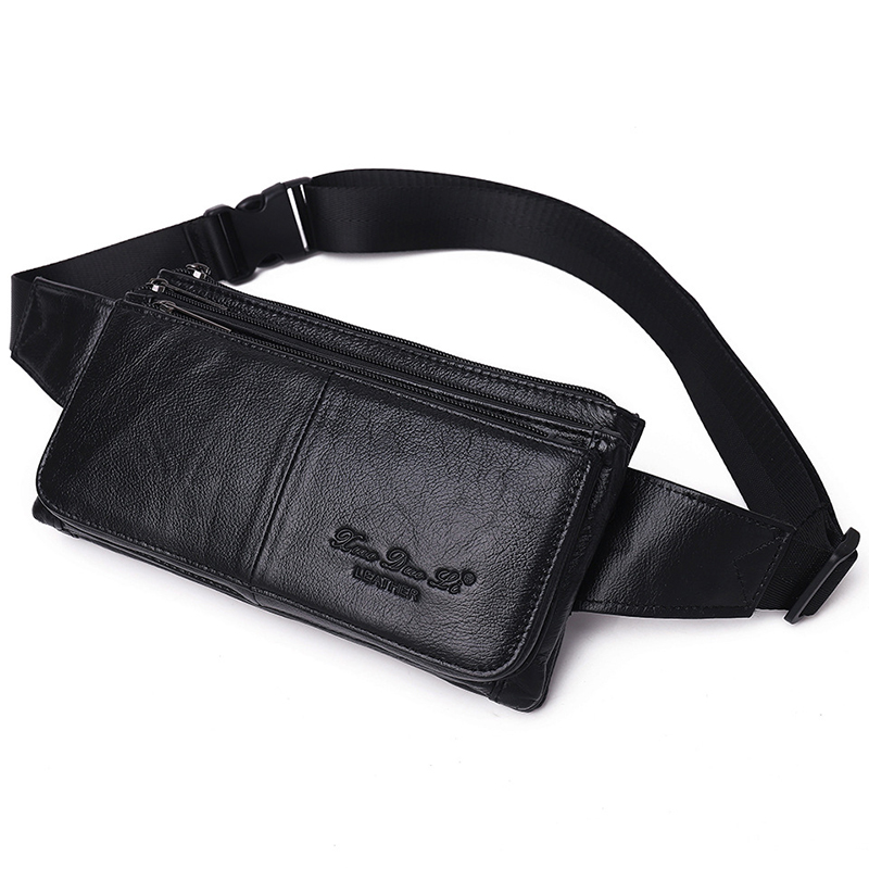 Leatherwork Wallet - Men Waist Fanny Pack Belt Hip