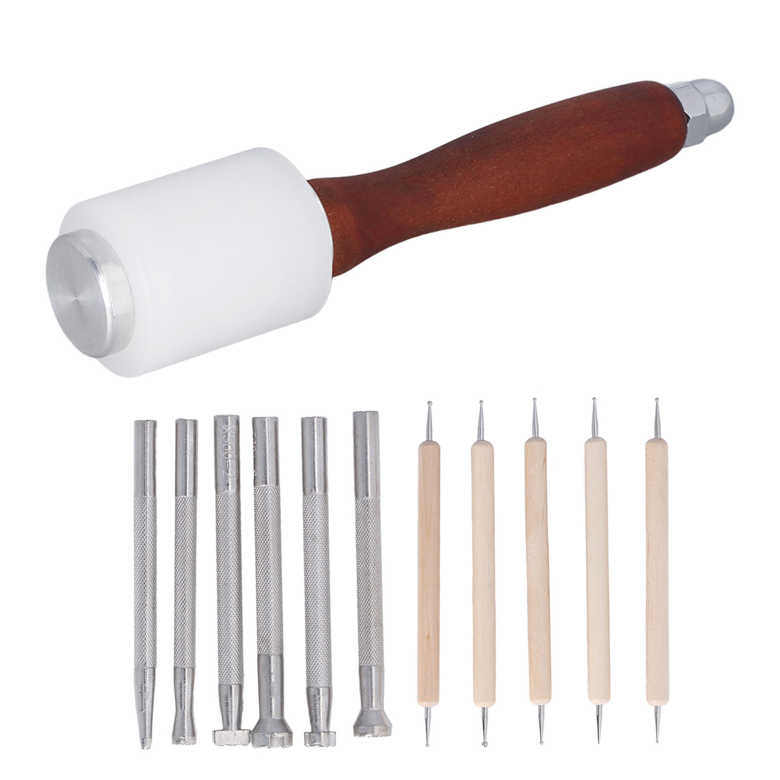 12 Pcs Leather Stamping Tools  - đánh giá và giá Leatherwork Hammer