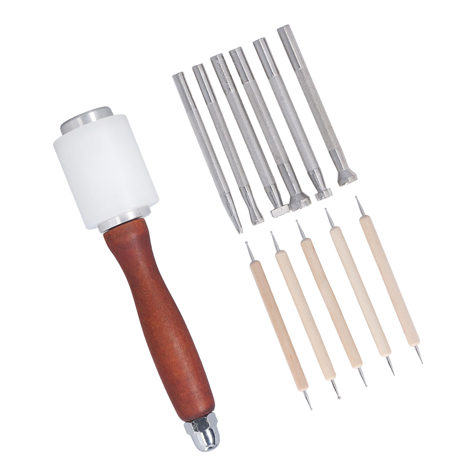 12 Pcs Leather Stamping Tools  - đánh giá và giá Leatherwork Hammer