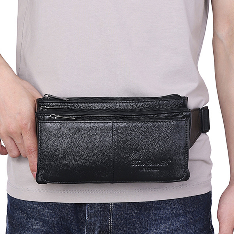 Men Waist Fanny Pack Belt Hip  - đánh giá và giá Leatherwork Wallet