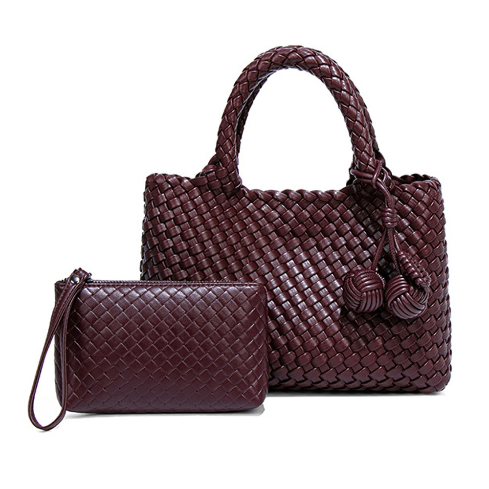 Woven Shopper Bag Fashionable  - đánh giá và giá Leatherwork Wallet