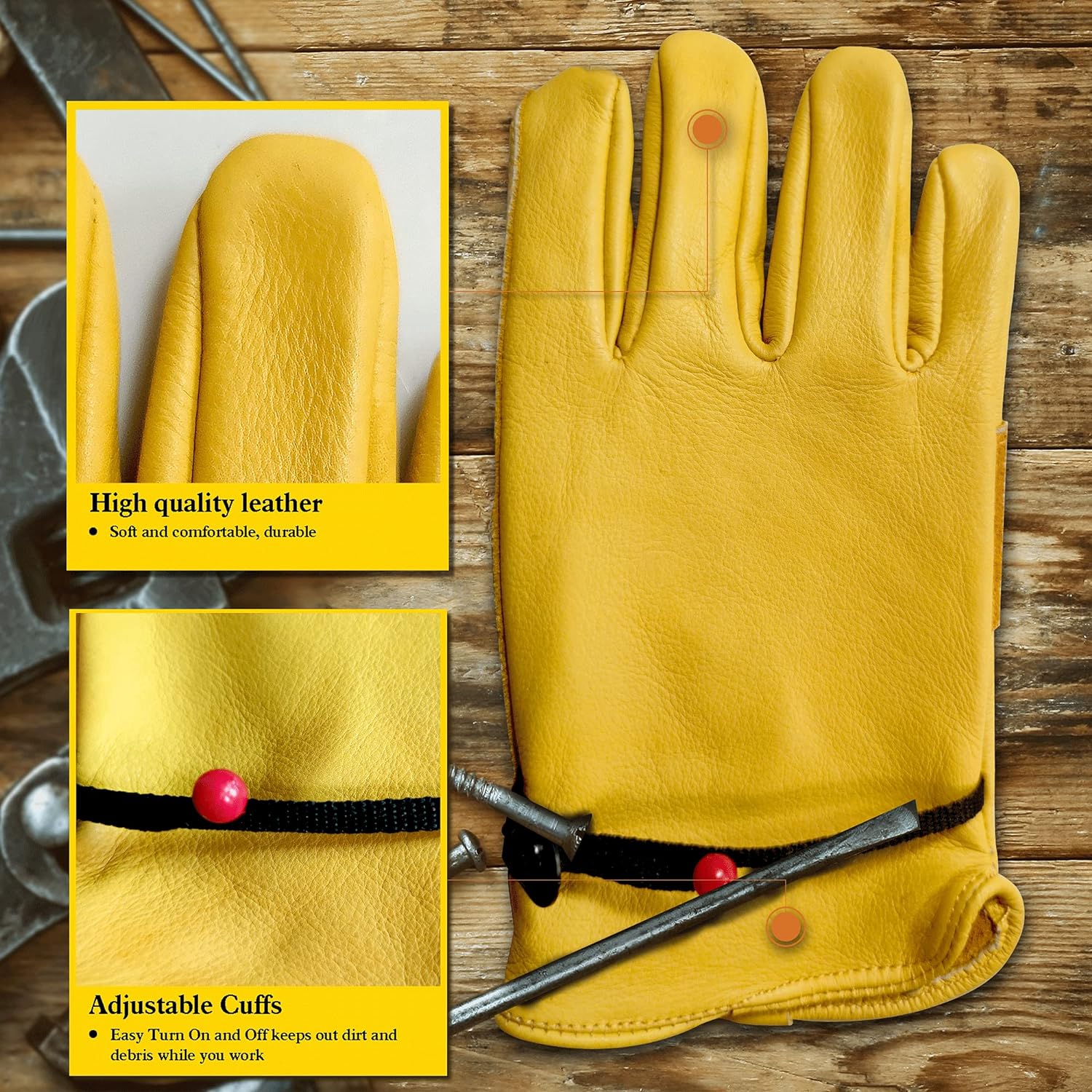 Yellow Cowhide Leather Gardeni - đánh giá và giá Leatherwork Repairs