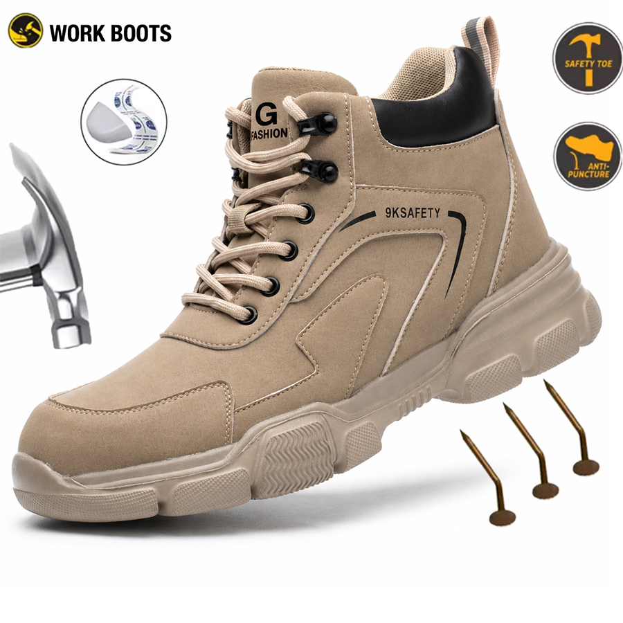 Men's Safety Shoes Men's Anti  - đánh giá và giá Leather Work Factory